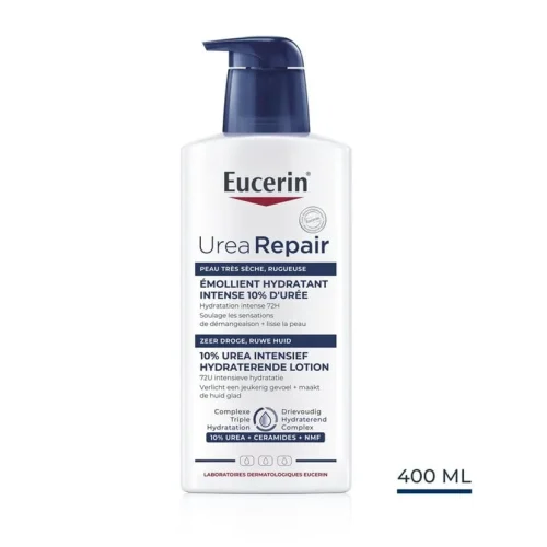 EUCERIN - Lait Emollient Apaisant Lissant 10% Urée, 400ml