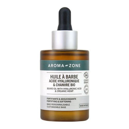 AROMAZONE - Huile à Barbe Acide Hyaluronique & Chanvre BIO, 50ml