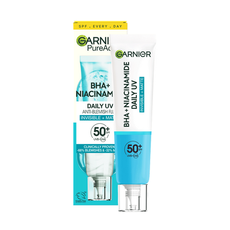 GARNIER - Fluide Matifiant anti-imperfection SPF 50+, 40ml