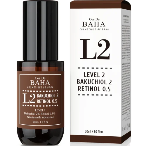 COS DE BAHA - Sérum Anti âge au Bakuchiol 2% et Retinol 0.5%, 30ml