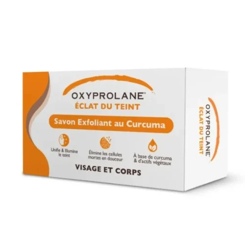 OXYPROLANE - Savon exfoliant Éclat teint au curcuma, 230g
