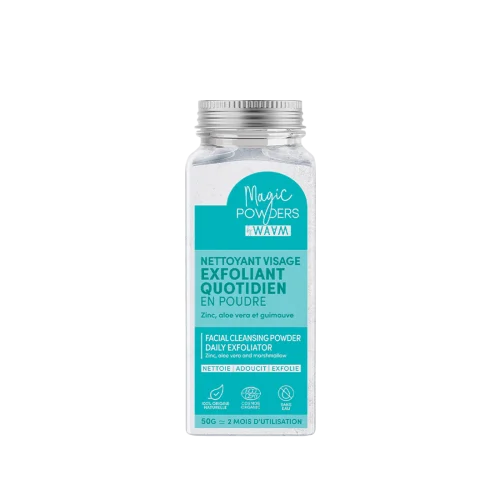 WAAM – Nettoyant Visage Exfoliant en Poudre BIO