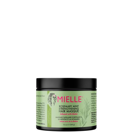 MIELLE ORGANICS - Masque Capillaire Fortifiant à la Menthe et au Romarin, 340g