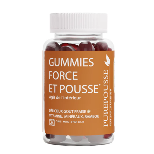 PUREPOUSSE - Gummies Pousse Cheveux (Cure 1 Mois), 60 Gummies