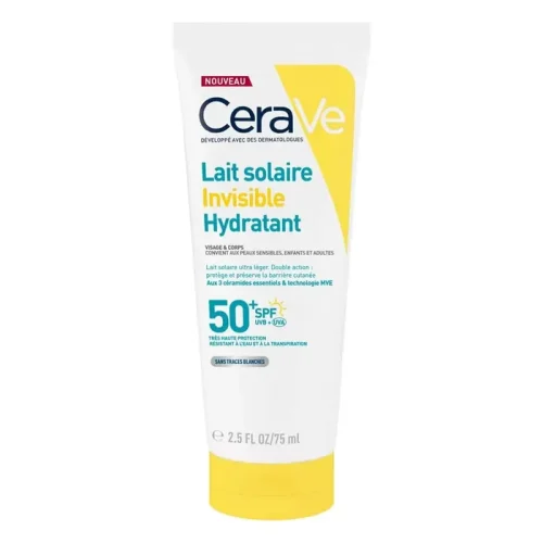 CERAVE - Lait Solaire Invisible Hydratant Visage & Corps, 75ml